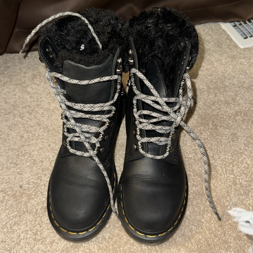 Dr. Martens Gender Inclusive 1460 Serena Faux Fur Lined Boot - Picture 2 of 6